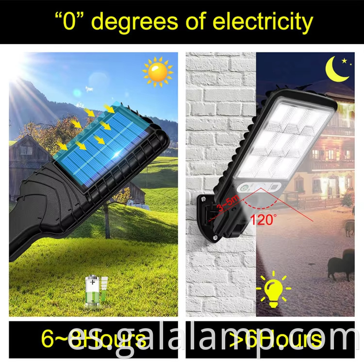 Luz de jardín solar al aire libre con sensor de movimiento y control remoto